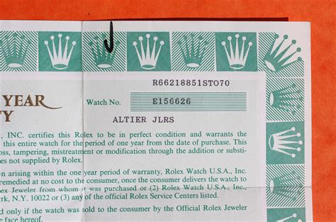 rolex certificate of authenticity pdf